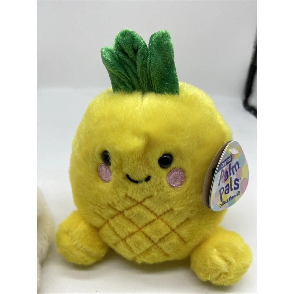 Aurora Palm Pals Plush Bundle White Bunny and Pineapple Stuffed Animal Set NWT
